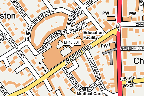 EH10 5DT map - OS OpenMap – Local (Ordnance Survey) EH10 5DT map - OS OpenMap – Local (Ordnance Survey)