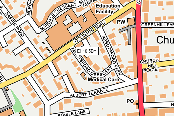 EH10 5DY map - OS OpenMap – Local (Ordnance Survey) EH10 5DY map - OS OpenMap – Local (Ordnance Survey)