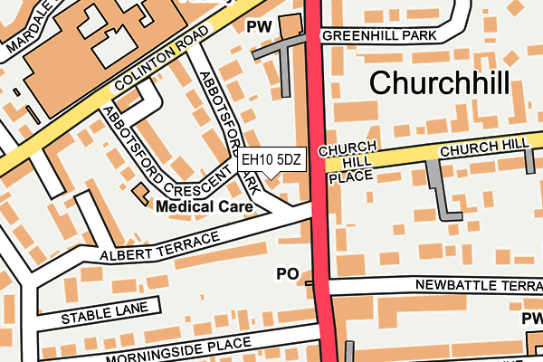 EH10 5DZ map - OS OpenMap – Local (Ordnance Survey) EH10 5DZ map - OS OpenMap – Local (Ordnance Survey)