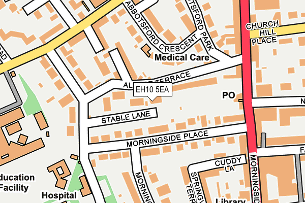 EH10 5EA map - OS OpenMap – Local (Ordnance Survey) EH10 5EA map - OS OpenMap – Local (Ordnance Survey)