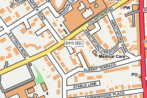 EH10 5ED map - OS OpenMap – Local (Ordnance Survey) EH10 5ED map - OS OpenMap – Local (Ordnance Survey)