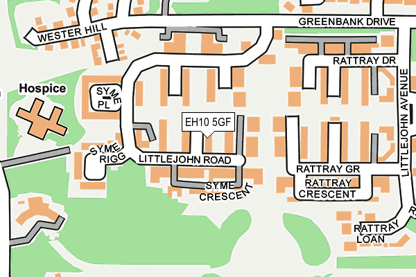 EH10 5GF map - OS OpenMap – Local (Ordnance Survey)