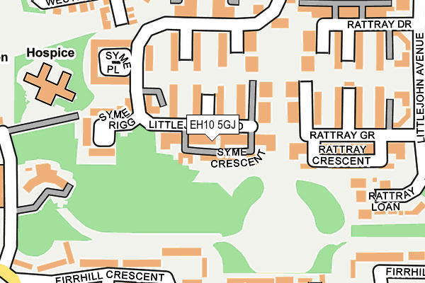 EH10 5GJ map - OS OpenMap – Local (Ordnance Survey) EH10 5GJ map - OS OpenMap – Local (Ordnance Survey)