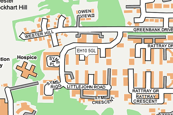EH10 5GL map - OS OpenMap – Local (Ordnance Survey) EH10 5GL map - OS OpenMap – Local (Ordnance Survey)