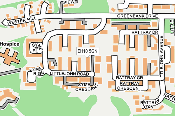 EH10 5GN map - OS OpenMap – Local (Ordnance Survey) EH10 5GN map - OS OpenMap – Local (Ordnance Survey)