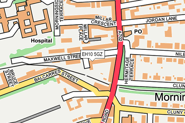 EH10 5GZ map - OS OpenMap – Local (Ordnance Survey) EH10 5GZ map - OS OpenMap – Local (Ordnance Survey)
