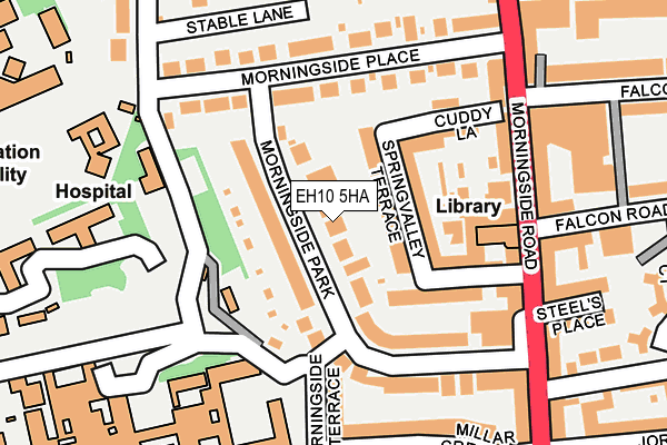 EH10 5HA map - OS OpenMap – Local (Ordnance Survey) EH10 5HA map - OS OpenMap – Local (Ordnance Survey)