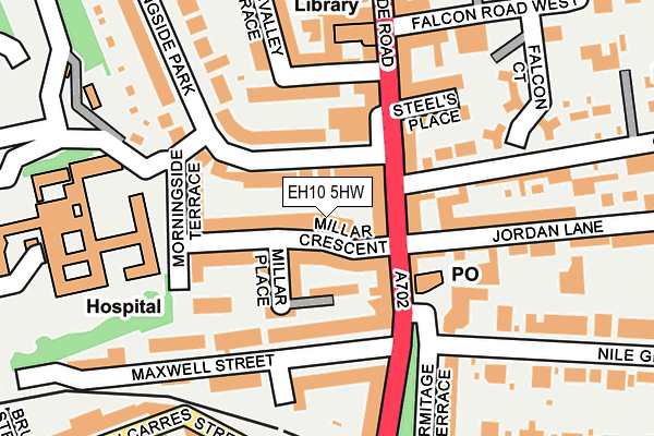 EH10 5HW map - OS OpenMap – Local (Ordnance Survey) EH10 5HW map - OS OpenMap – Local (Ordnance Survey)