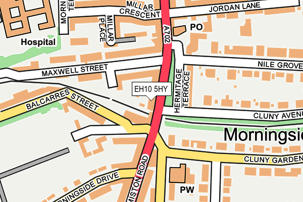 EH10 5HY map - OS OpenMap – Local (Ordnance Survey) EH10 5HY map - OS OpenMap – Local (Ordnance Survey)