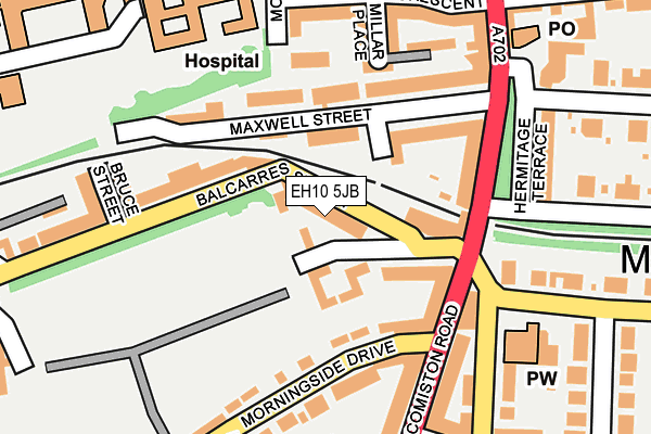 EH10 5JB map - OS OpenMap – Local (Ordnance Survey) EH10 5JB map - OS OpenMap – Local (Ordnance Survey)