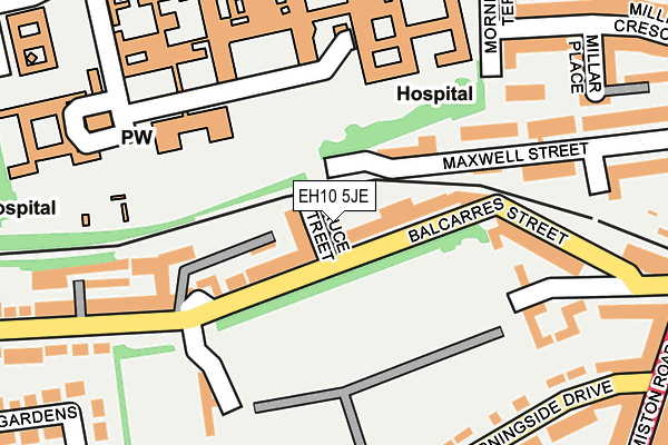 EH10 5JE map - OS OpenMap – Local (Ordnance Survey) EH10 5JE map - OS OpenMap – Local (Ordnance Survey)