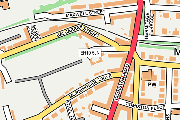 EH10 5JN map - OS OpenMap – Local (Ordnance Survey) EH10 5JN map - OS OpenMap – Local (Ordnance Survey)