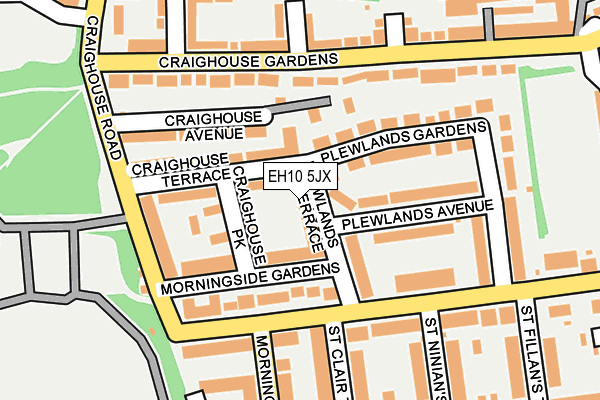 EH10 5JX map - OS OpenMap – Local (Ordnance Survey) EH10 5JX map - OS OpenMap – Local (Ordnance Survey)