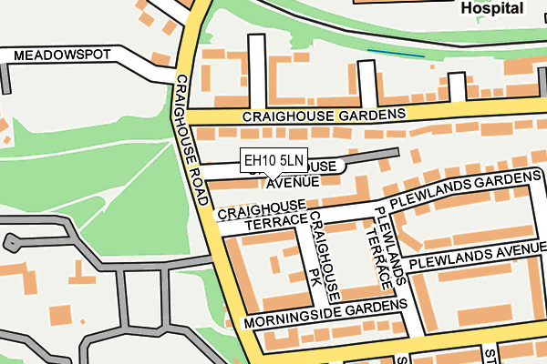 EH10 5LN map - OS OpenMap – Local (Ordnance Survey) EH10 5LN map - OS OpenMap – Local (Ordnance Survey)