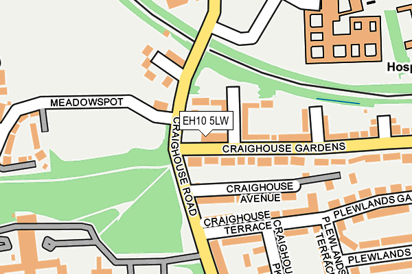 EH10 5LW map - OS OpenMap – Local (Ordnance Survey) EH10 5LW map - OS OpenMap – Local (Ordnance Survey)