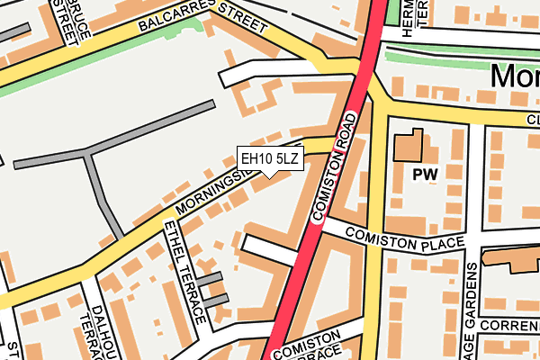 EH10 5LZ map - OS OpenMap – Local (Ordnance Survey) EH10 5LZ map - OS OpenMap – Local (Ordnance Survey)