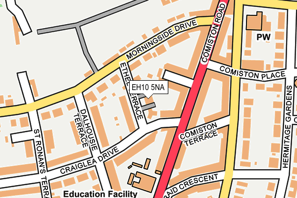 EH10 5NA map - OS OpenMap – Local (Ordnance Survey) EH10 5NA map - OS OpenMap – Local (Ordnance Survey)