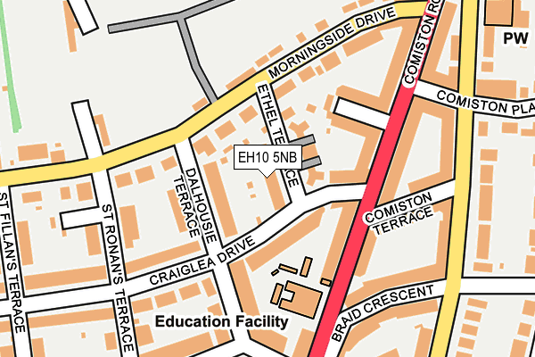 EH10 5NB map - OS OpenMap – Local (Ordnance Survey) EH10 5NB map - OS OpenMap – Local (Ordnance Survey)