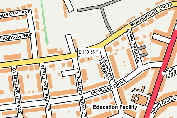 EH10 5NF map - OS OpenMap – Local (Ordnance Survey) EH10 5NF map - OS OpenMap – Local (Ordnance Survey)