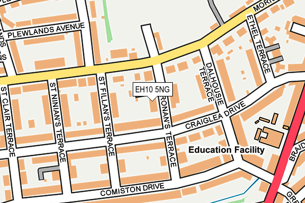 EH10 5NG map - OS OpenMap – Local (Ordnance Survey) EH10 5NG map - OS OpenMap – Local (Ordnance Survey)