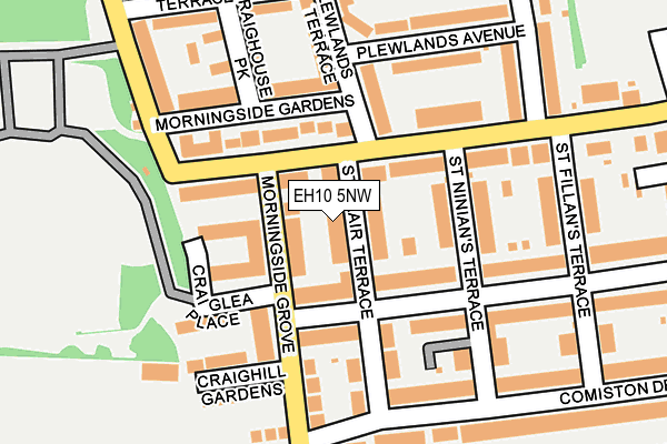 EH10 5NW map - OS OpenMap – Local (Ordnance Survey) EH10 5NW map - OS OpenMap – Local (Ordnance Survey)