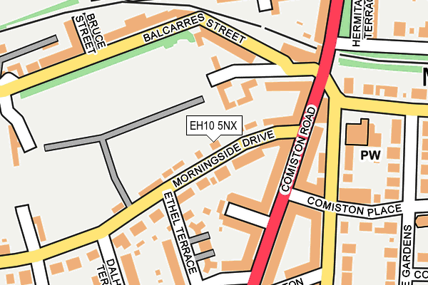 EH10 5NX map - OS OpenMap – Local (Ordnance Survey) EH10 5NX map - OS OpenMap – Local (Ordnance Survey)