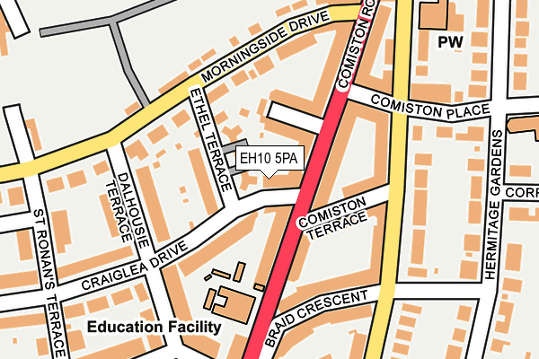 EH10 5PA map - OS OpenMap – Local (Ordnance Survey) EH10 5PA map - OS OpenMap – Local (Ordnance Survey)
