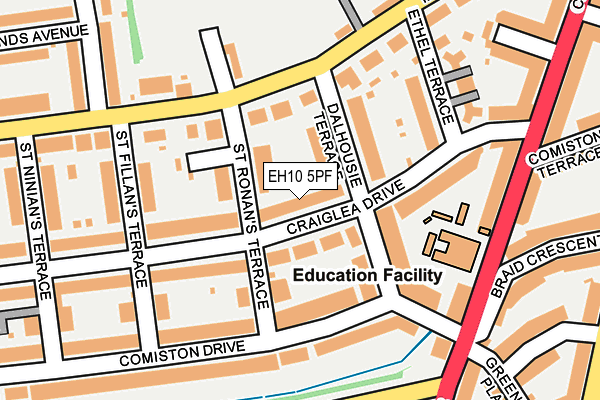 EH10 5PF map - OS OpenMap – Local (Ordnance Survey) EH10 5PF map - OS OpenMap – Local (Ordnance Survey)