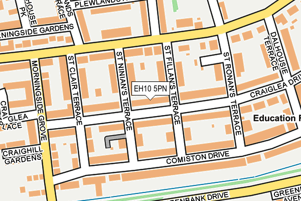 EH10 5PN map - OS OpenMap – Local (Ordnance Survey) EH10 5PN map - OS OpenMap – Local (Ordnance Survey)