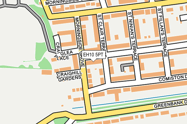 EH10 5PT map - OS OpenMap – Local (Ordnance Survey) EH10 5PT map - OS OpenMap – Local (Ordnance Survey)