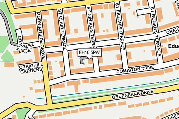 EH10 5PW map - OS OpenMap – Local (Ordnance Survey) EH10 5PW map - OS OpenMap – Local (Ordnance Survey)