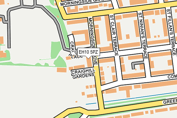 EH10 5PZ map - OS OpenMap – Local (Ordnance Survey) EH10 5PZ map - OS OpenMap – Local (Ordnance Survey)