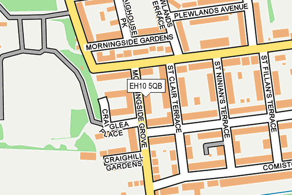 EH10 5QB map - OS OpenMap – Local (Ordnance Survey) EH10 5QB map - OS OpenMap – Local (Ordnance Survey)