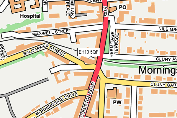 EH10 5QF map - OS OpenMap – Local (Ordnance Survey) EH10 5QF map - OS OpenMap – Local (Ordnance Survey)