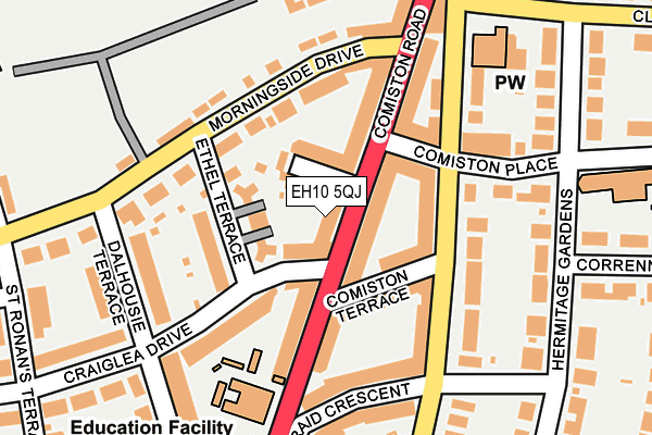 EH10 5QJ map - OS OpenMap – Local (Ordnance Survey) EH10 5QJ map - OS OpenMap – Local (Ordnance Survey)