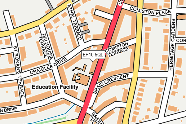 EH10 5QL map - OS OpenMap – Local (Ordnance Survey) EH10 5QL map - OS OpenMap – Local (Ordnance Survey)