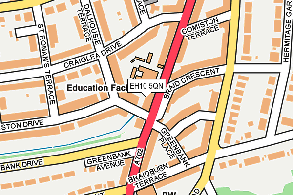 EH10 5QN map - OS OpenMap – Local (Ordnance Survey) EH10 5QN map - OS OpenMap – Local (Ordnance Survey)
