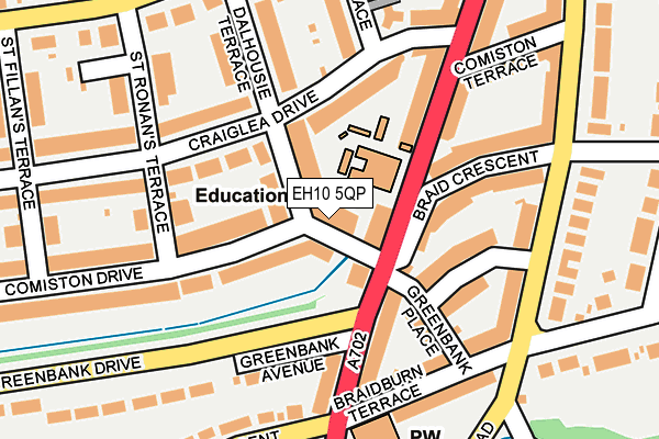 EH10 5QP map - OS OpenMap – Local (Ordnance Survey) EH10 5QP map - OS OpenMap – Local (Ordnance Survey)