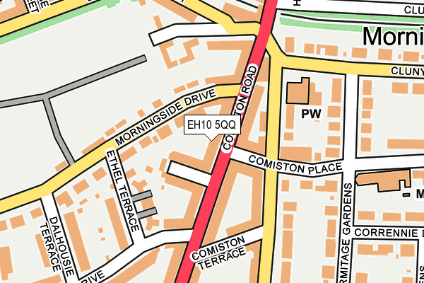 EH10 5QQ map - OS OpenMap – Local (Ordnance Survey) EH10 5QQ map - OS OpenMap – Local (Ordnance Survey)