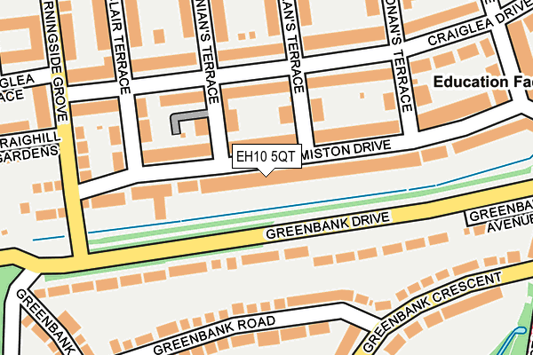 EH10 5QT map - OS OpenMap – Local (Ordnance Survey) EH10 5QT map - OS OpenMap – Local (Ordnance Survey)