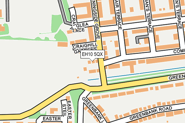 EH10 5QX map - OS OpenMap – Local (Ordnance Survey) EH10 5QX map - OS OpenMap – Local (Ordnance Survey)
