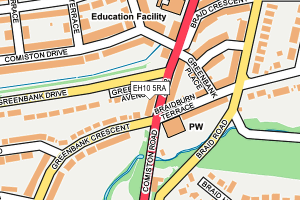 EH10 5RA map - OS OpenMap – Local (Ordnance Survey) EH10 5RA map - OS OpenMap – Local (Ordnance Survey)