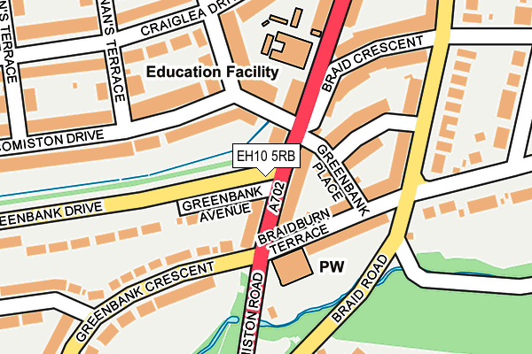EH10 5RB map - OS OpenMap – Local (Ordnance Survey) EH10 5RB map - OS OpenMap – Local (Ordnance Survey)