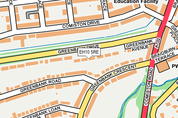 EH10 5RE map - OS OpenMap – Local (Ordnance Survey) EH10 5RE map - OS OpenMap – Local (Ordnance Survey)