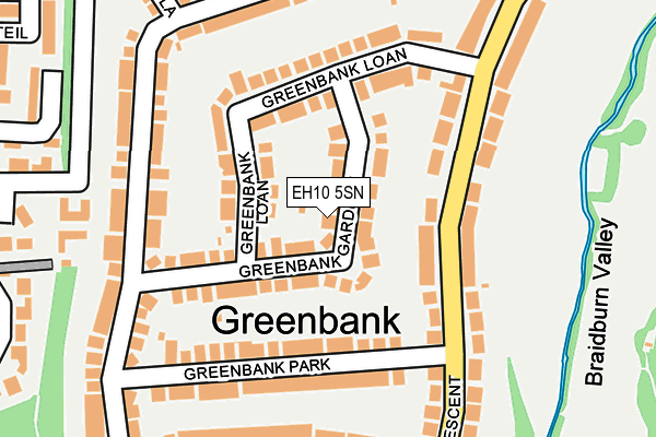 EH10 5SN map - OS OpenMap – Local (Ordnance Survey) EH10 5SN map - OS OpenMap – Local (Ordnance Survey)