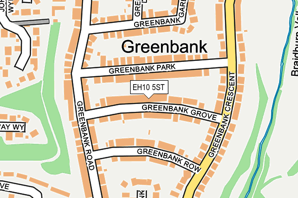 EH10 5ST map - OS OpenMap – Local (Ordnance Survey) EH10 5ST map - OS OpenMap – Local (Ordnance Survey)