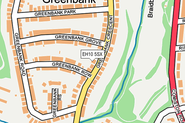 EH10 5SX map - OS OpenMap – Local (Ordnance Survey) EH10 5SX map - OS OpenMap – Local (Ordnance Survey)