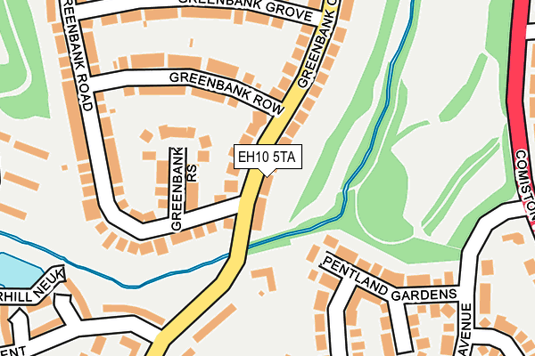 EH10 5TA map - OS OpenMap – Local (Ordnance Survey) EH10 5TA map - OS OpenMap – Local (Ordnance Survey)