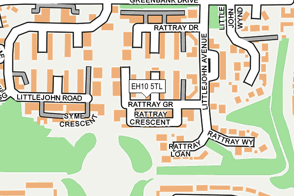 EH10 5TL map - OS OpenMap – Local (Ordnance Survey) EH10 5TL map - OS OpenMap – Local (Ordnance Survey)