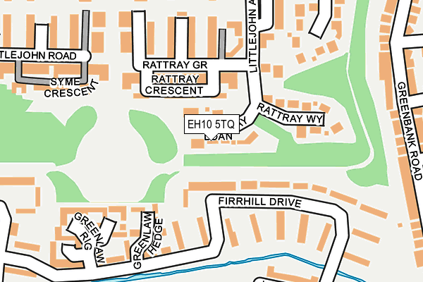 EH10 5TQ map - OS OpenMap – Local (Ordnance Survey) EH10 5TQ map - OS OpenMap – Local (Ordnance Survey)
